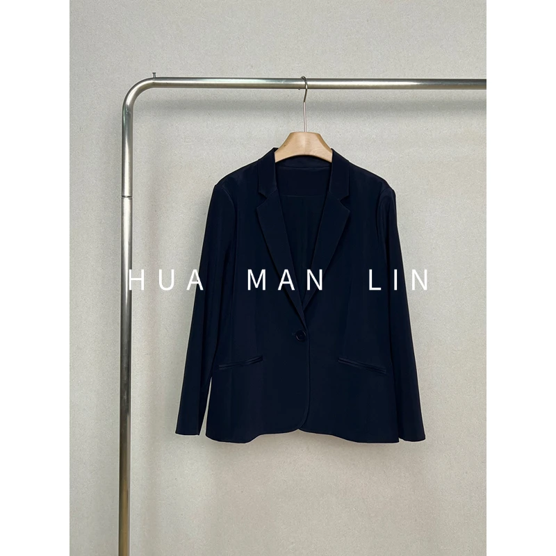 【花滿林】翻领一粒扣40MM重磅真丝西装外套258073