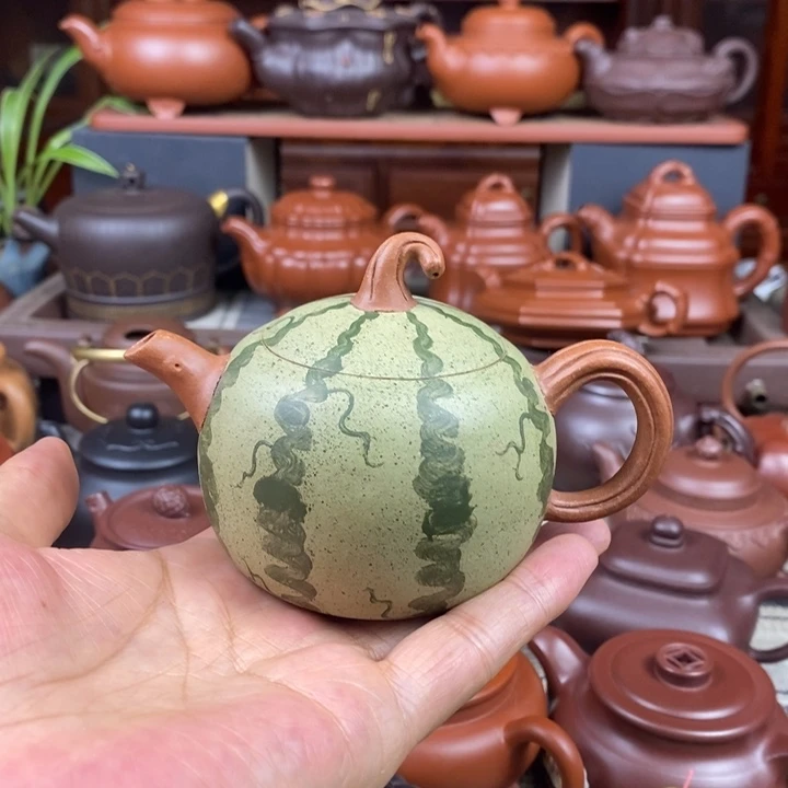 紫砂茶壶西瓜200cc特价促销