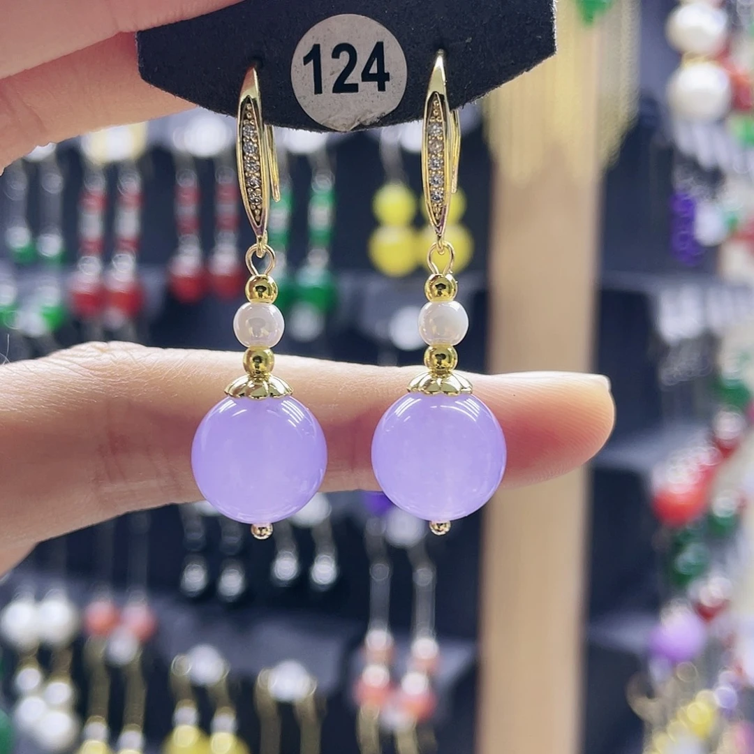 玛瑙/玉髓未镶嵌耳环