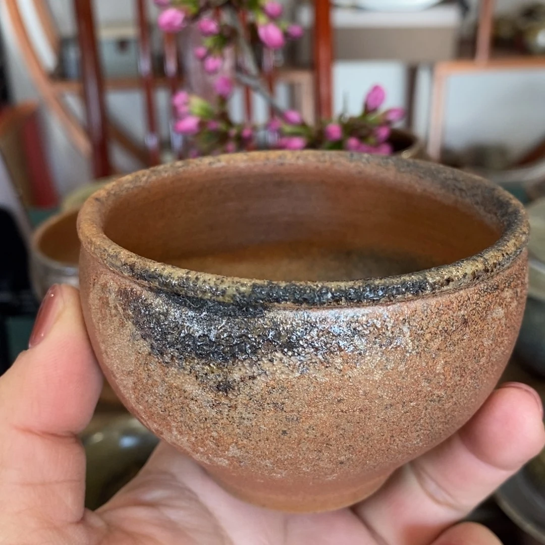 白泥缸杯金彩枯荣养彩好看