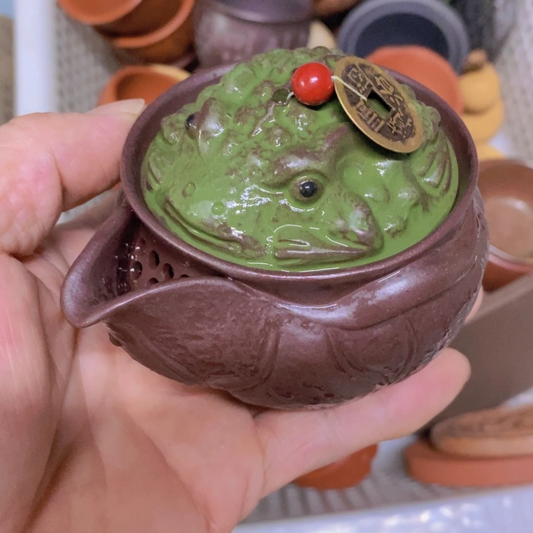 茶杯绿泥紫砂紫砂