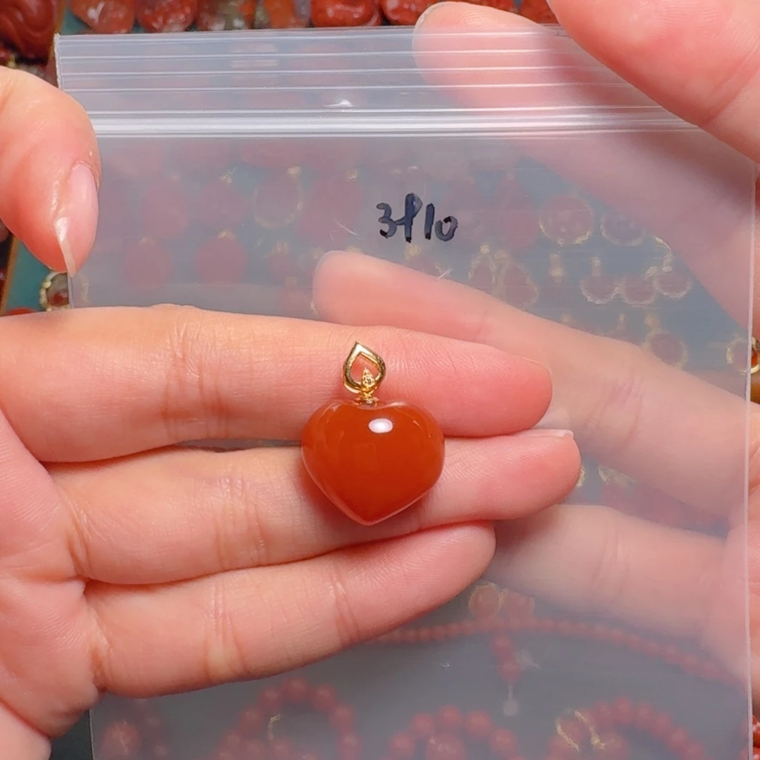 南红玛瑙南红18K金镶嵌