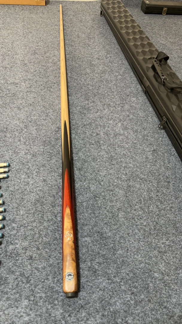 松力道松圣中式黑八白蜡木手工小头杆台球杆一体通杆