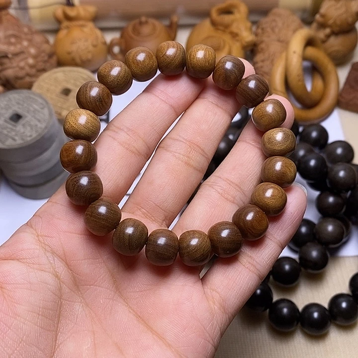 檀香木手串/手链老山檀香黑肉树头老料10/11沉水