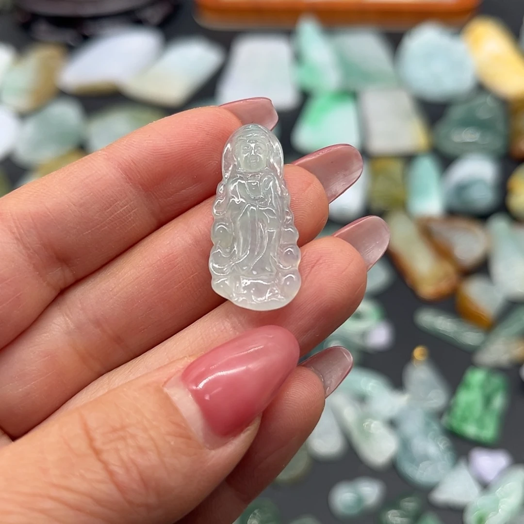 【闪购商品】翡翠颈饰未镶嵌盘**林观音抵扣