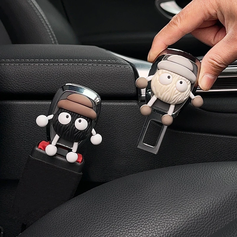 汽车安全戴卡扣延长固定器创意煤球车载后排座椅防勒安全插带插头