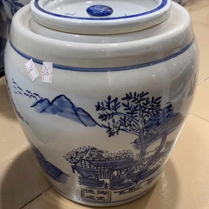 【闪购商品】摆件科*青花瓷20斤米缸微瑕一个