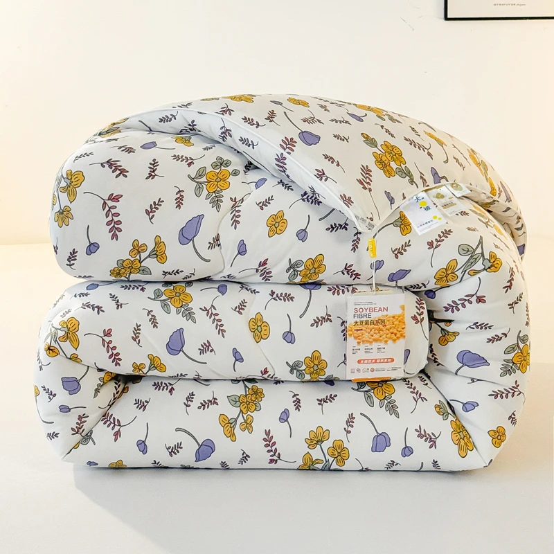 被子大豆被春秋被学生宿舍单双人加厚冬被冬被空调被棉被芯针织被
