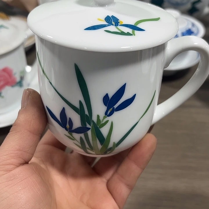 陶400毫升容量，杯子，杯子，杯子手绘