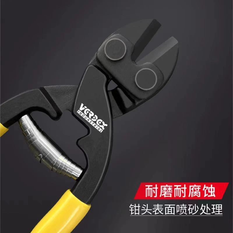 迷你断线钳多功能8/9寸省力断线鹰嘴钳钢丝绳剪钳钢筋剪小钢炮