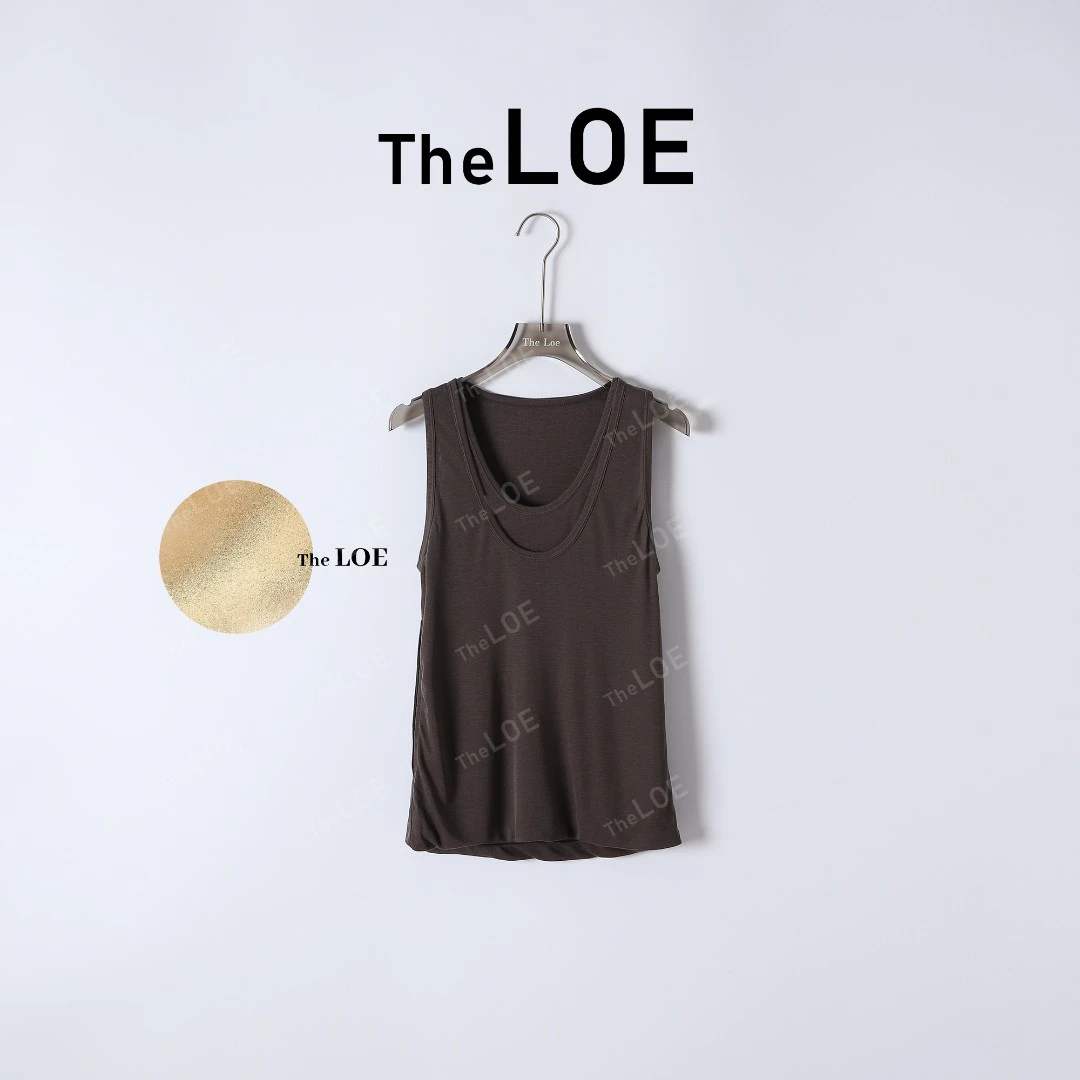 TheLOE/挖洞莱赛尔背心舒适显瘦圆领假两件背心#05.28BX-G5647