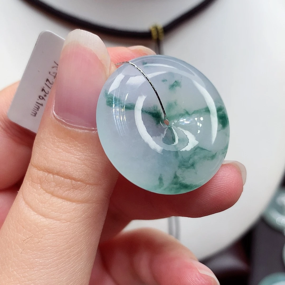 颈饰未镶嵌翡翠编号95，27.2/6.1