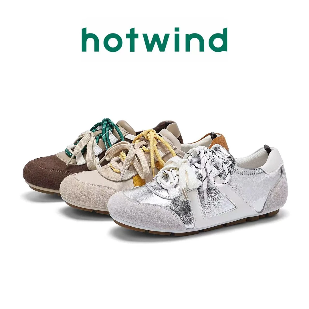 Hotwind/热风夏季新款德训鞋软底双鞋带舒适百搭休闲鞋