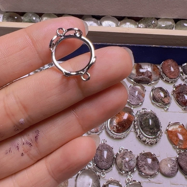 水晶手链银S800镀金镶嵌我***角