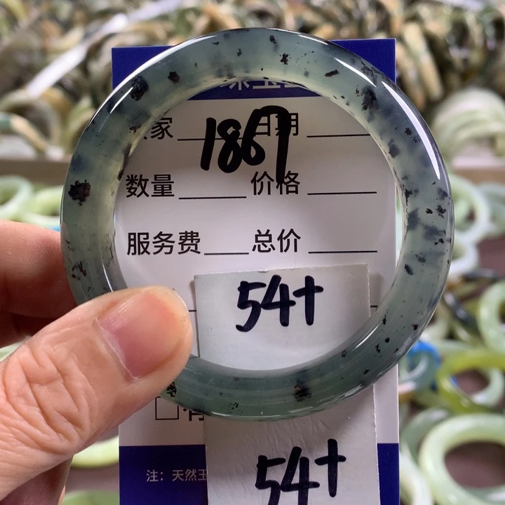 未镶嵌蛇纹石玉手镯1867