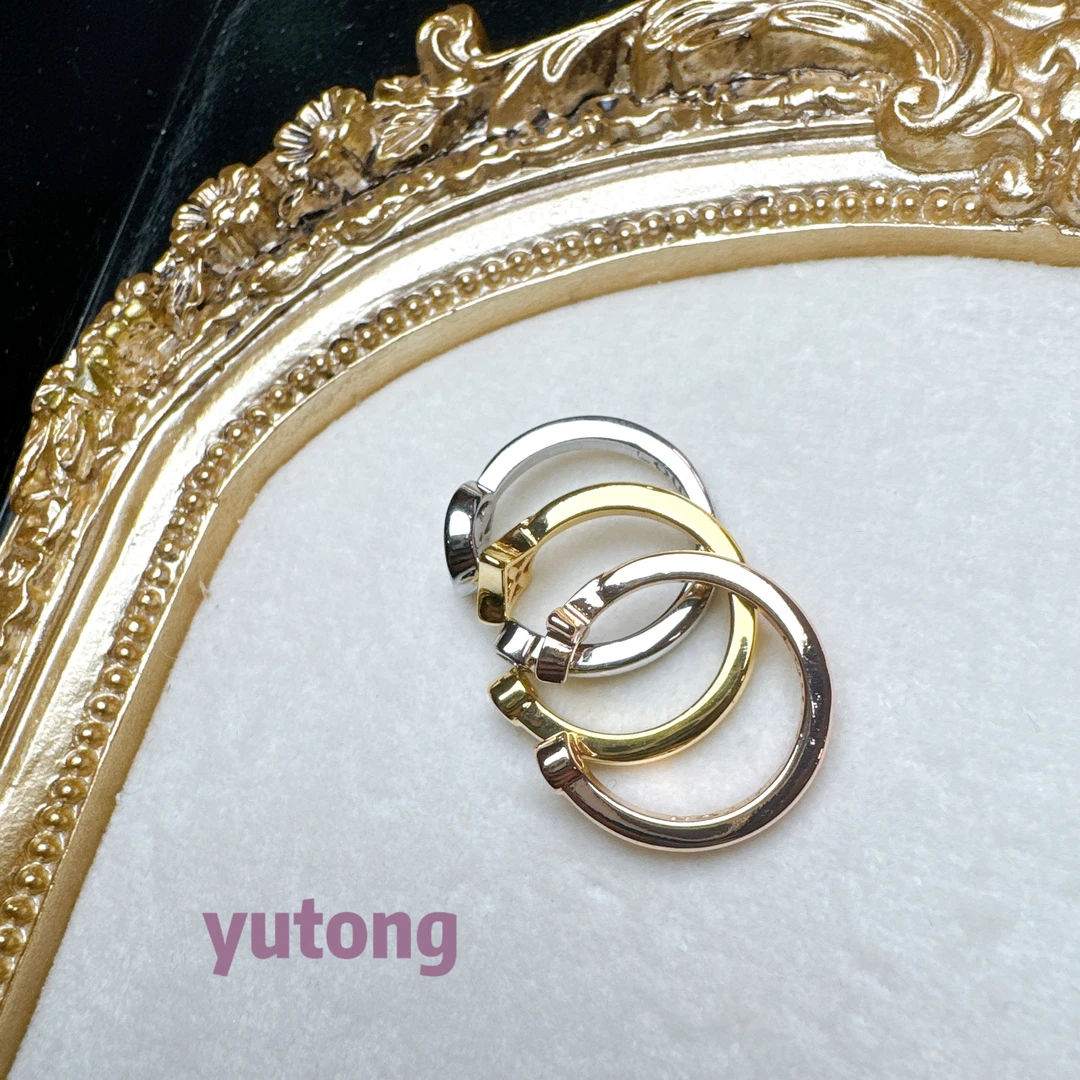 铜合金锆石戒指 【雨桐高奢饰品】戒指CC00673