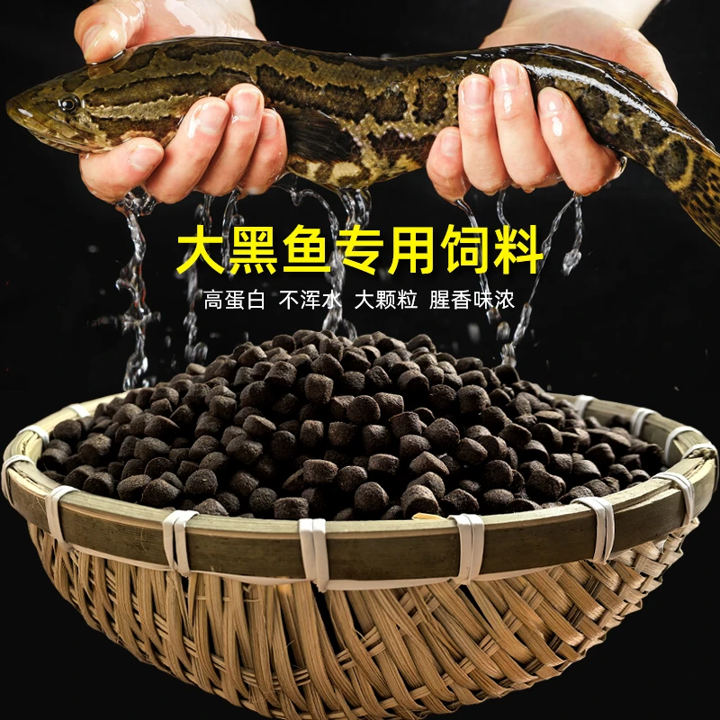 大黑鱼专用饲料大颗粒高蛋白峰华牌生鱼财鱼蛇鱼七星鱼上浮型鱼粮
