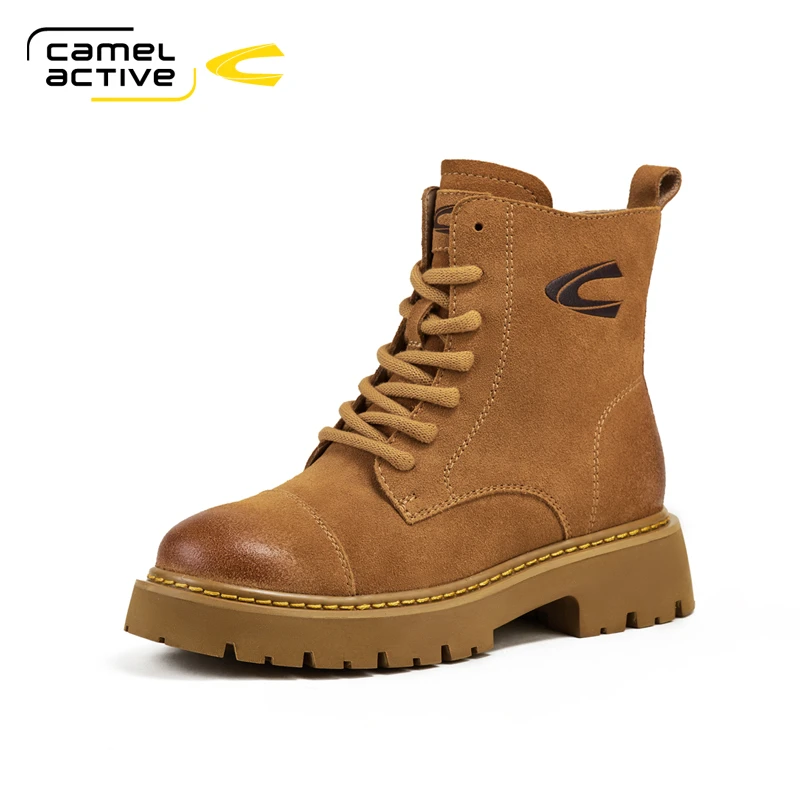camel active/骆驼动感2024冬季新款马丁靴女户外复古百搭工装靴