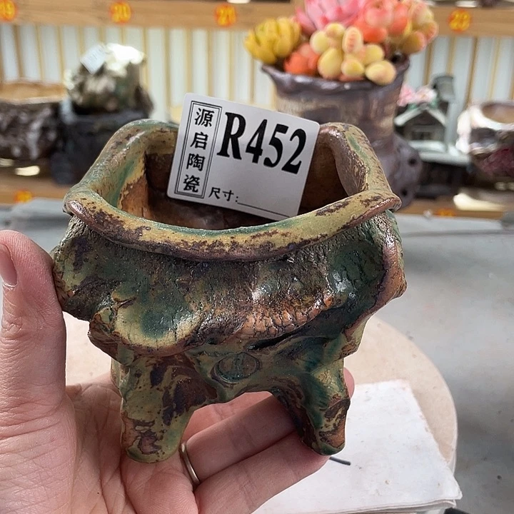 紫砂花盆景德镇陶瓷花盆452