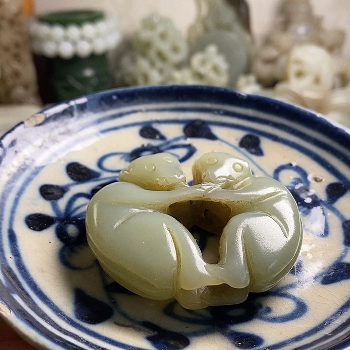 瓷片工艺品瓷盘内挂坠
