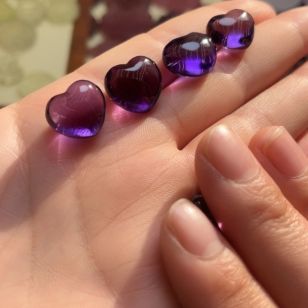 颈饰银S925镶嵌水晶紫水爱心27