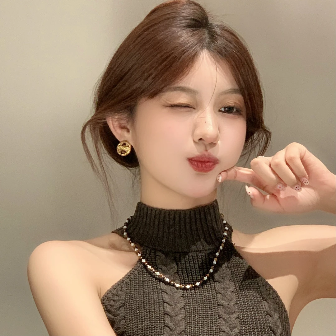 FULL GIRLISH耳环02618复古百搭轻奢耳钉耳饰