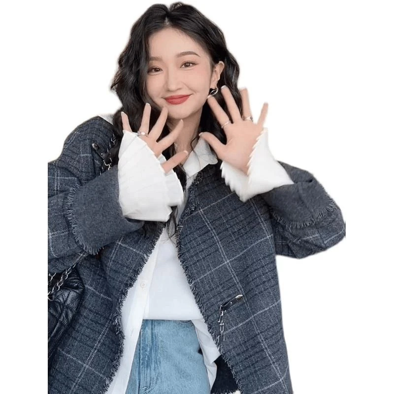 20252025新款IN风POLO领长袖白色衬衫女宽松版型法式小众别致新款