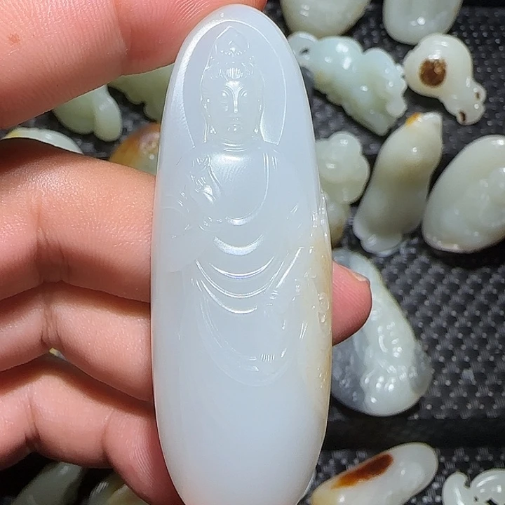 我***年和田玉未镶嵌吊坠(不含链)