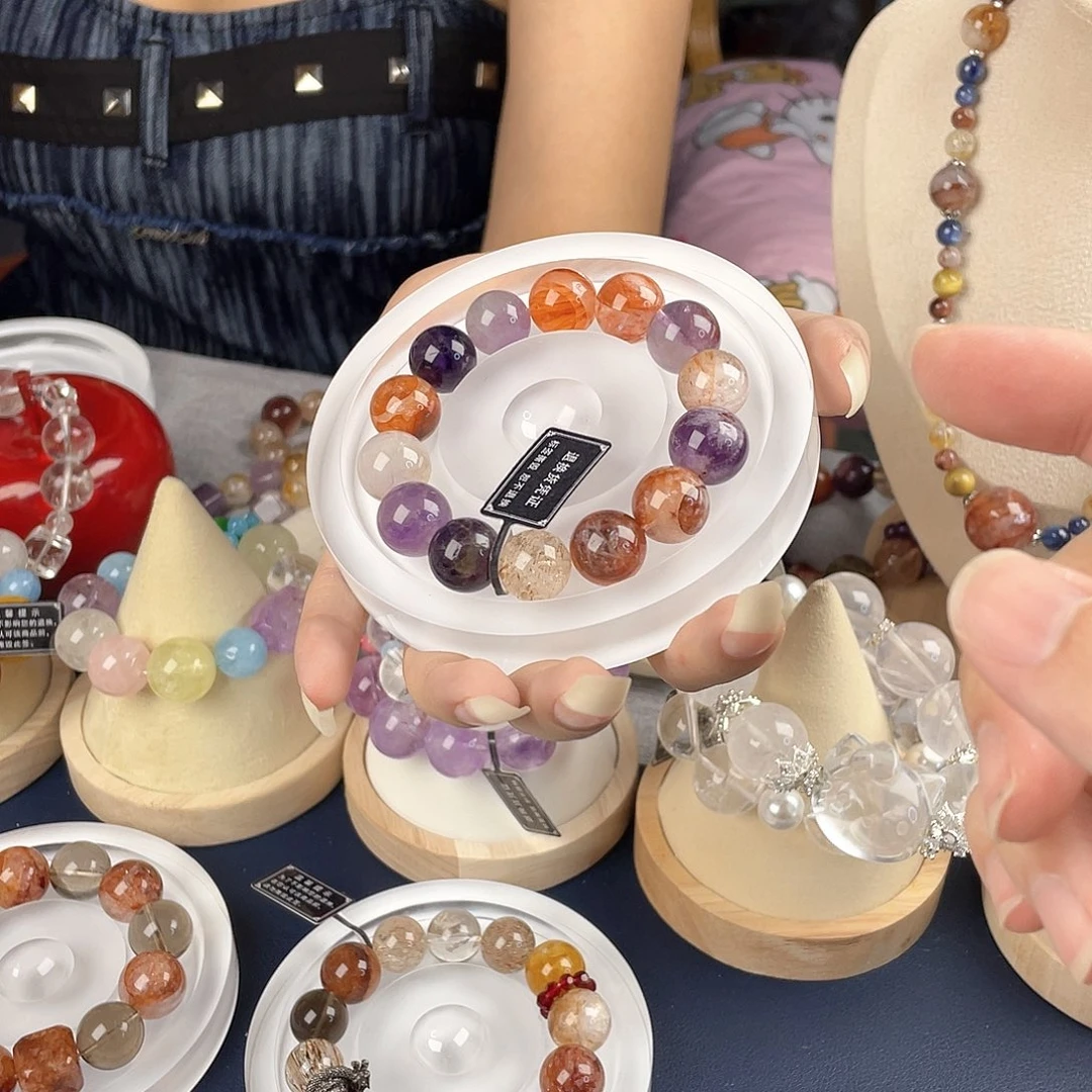 银S925镀金镶嵌手链水晶