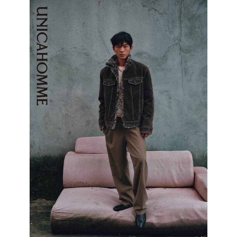 UNICAHOMME｜内里小湖羊皮毛一体棉质牛仔夹克