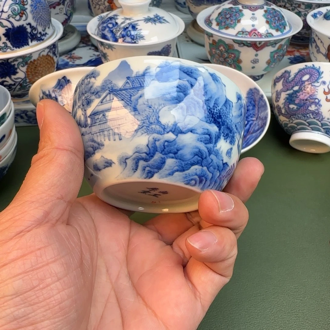 纯手工纯手绘茶具石头336