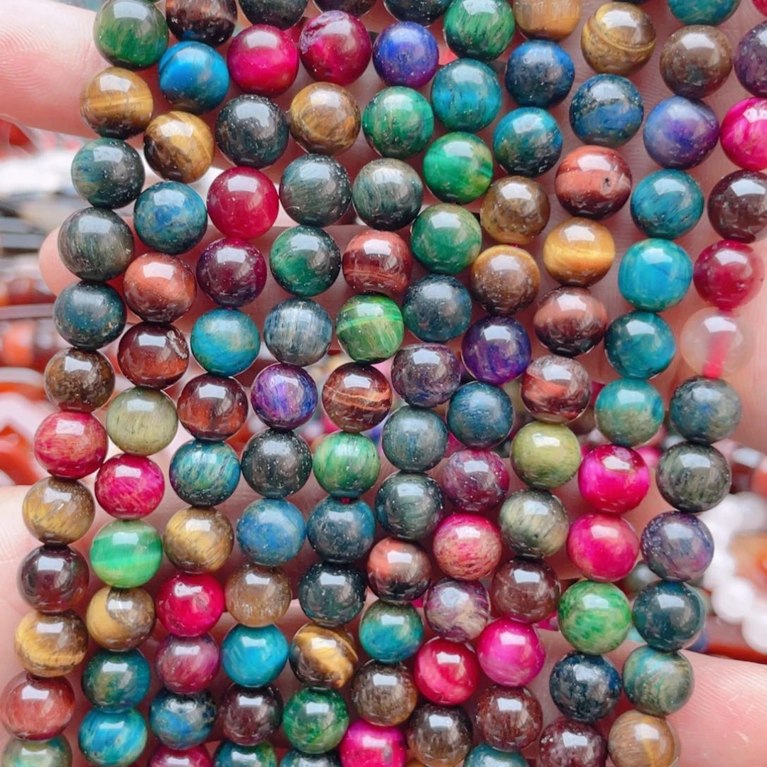 合金玛瑙/玉髓珠宝奇石彩虎眼1条卡8