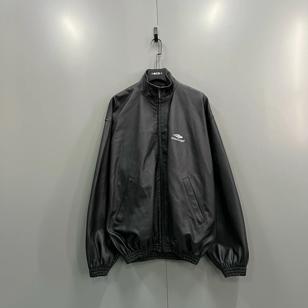 99新 Balenciaga/巴黎世家 （ll）黑色刺绣字母夹克 S码 014143