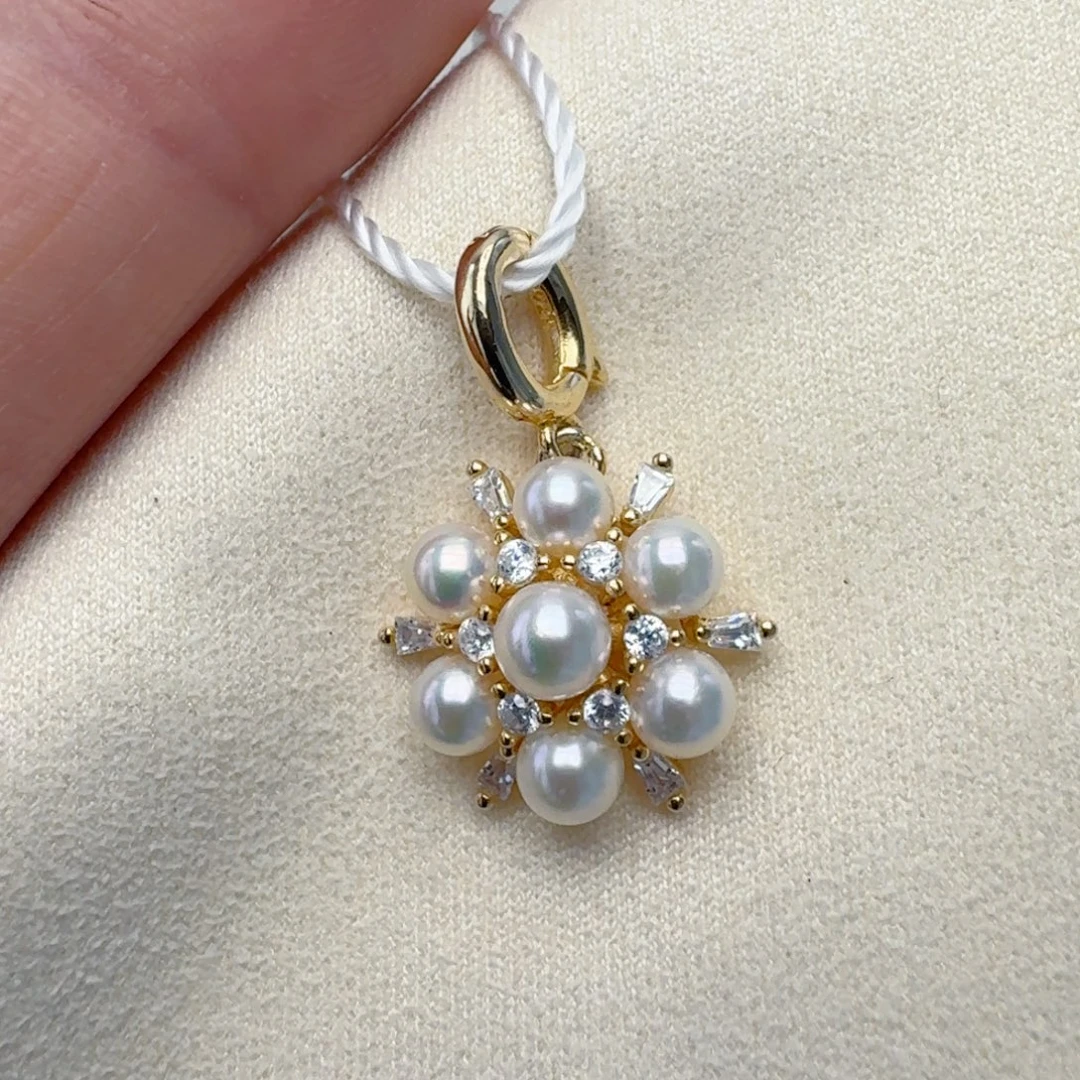 颈饰银S925镶嵌海水珍珠@@aq351