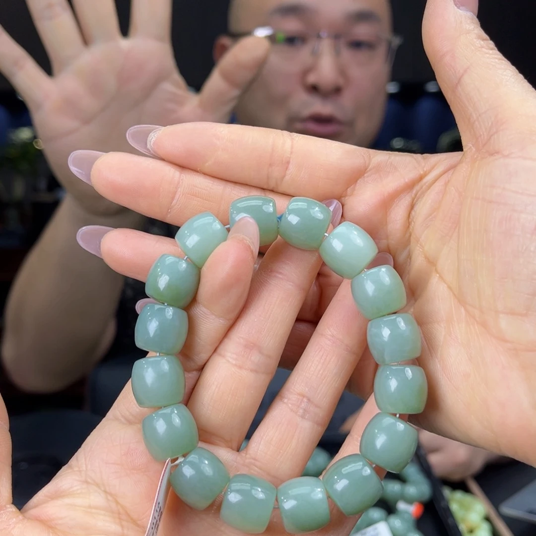 未镶嵌手串和田玉天然和田玉新疆且末天空蓝料14