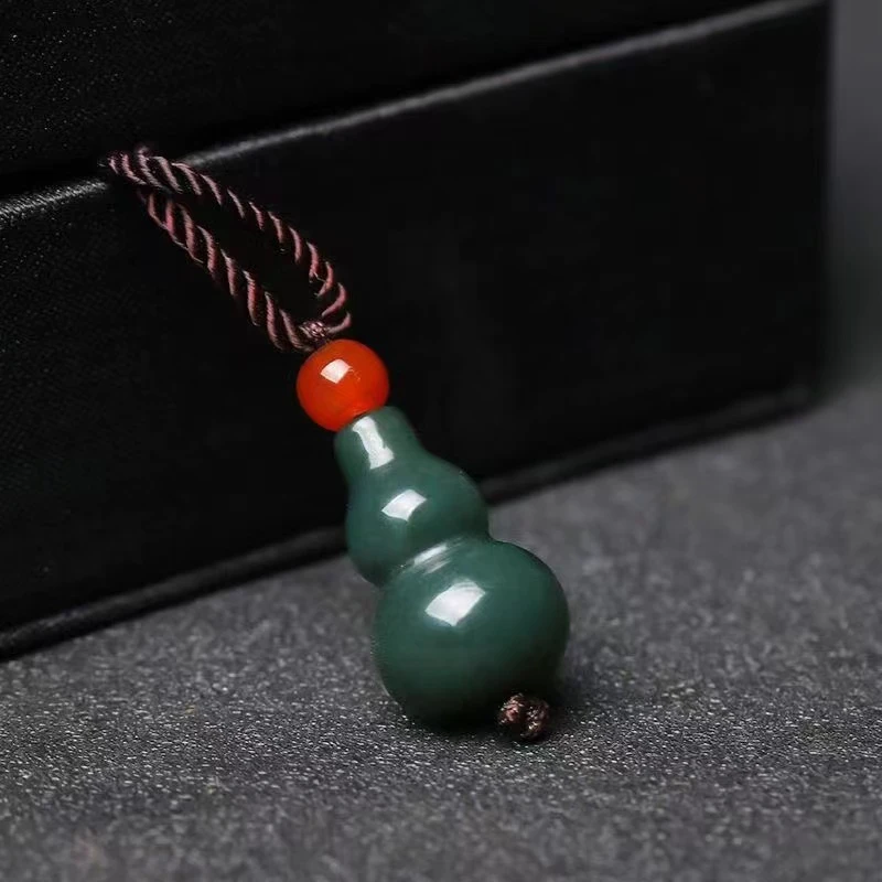 和田玉青玉小葫芦男女情侣款