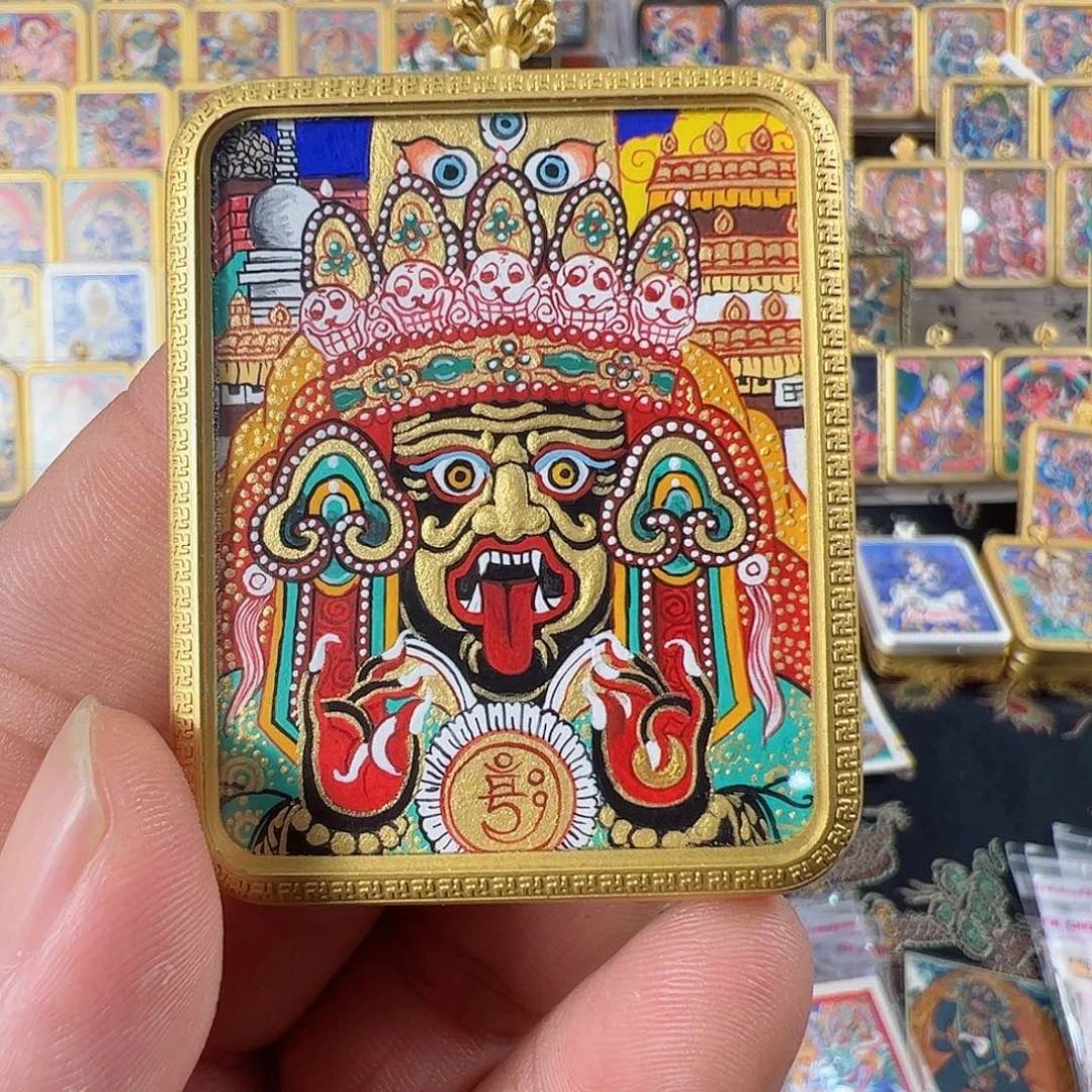 吊坠纯手绘唐卡扎基拉姆