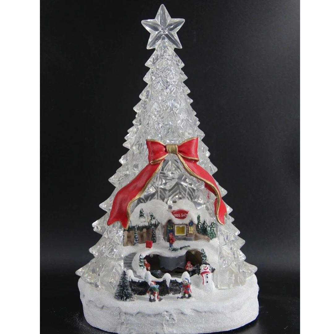 新款跨境造型冰雪之心圣诞树造型摆件亚克力---CM118