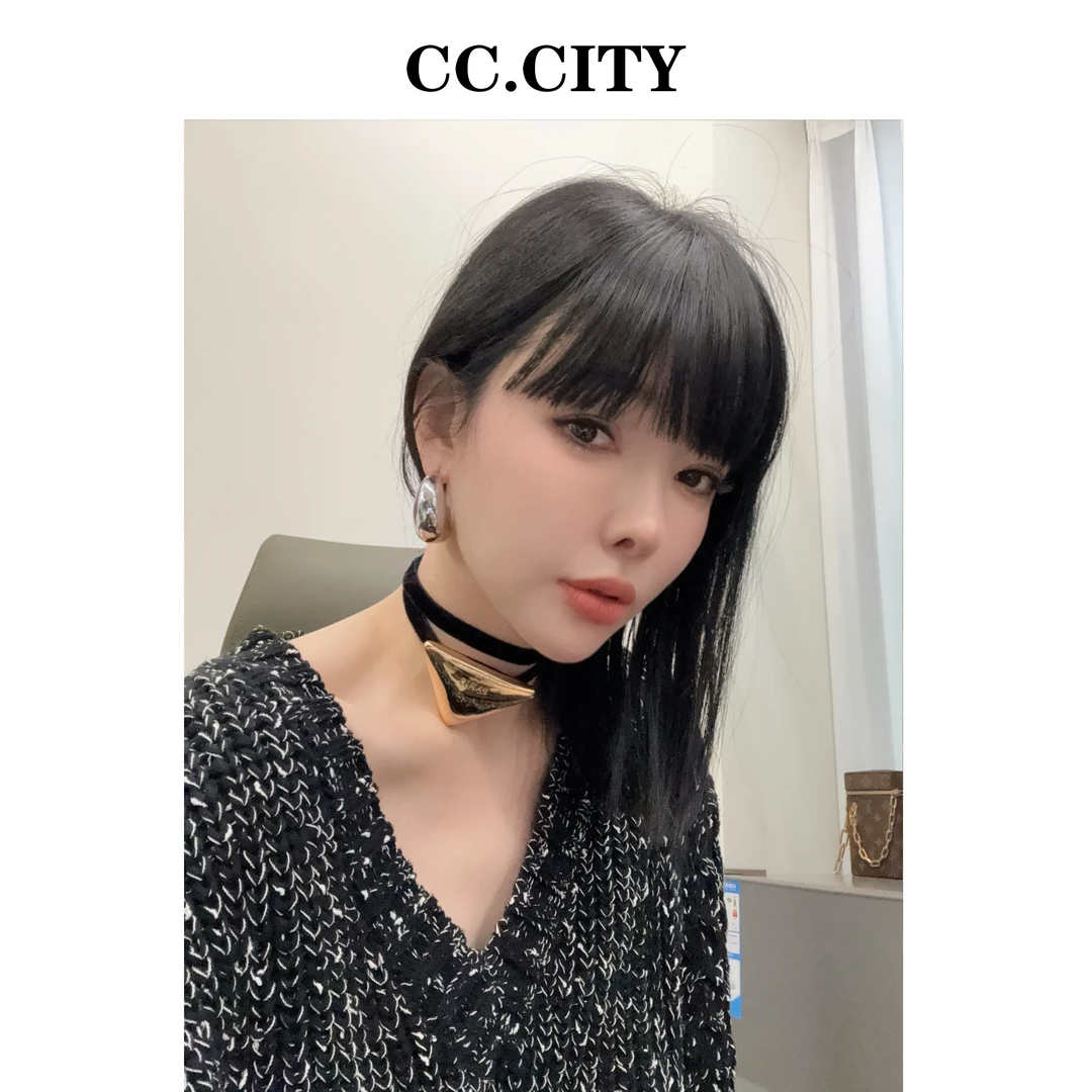 非金属布艺项链 【蔡丽丽&添羽】时尚洋气百搭项链JL001