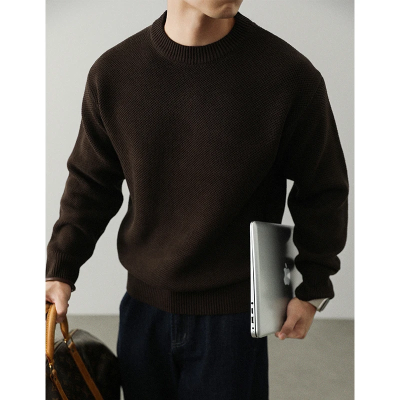 仓石一树潮牌复古老钱风毛衣男士冬季新款宽松休闲百搭高级感男装