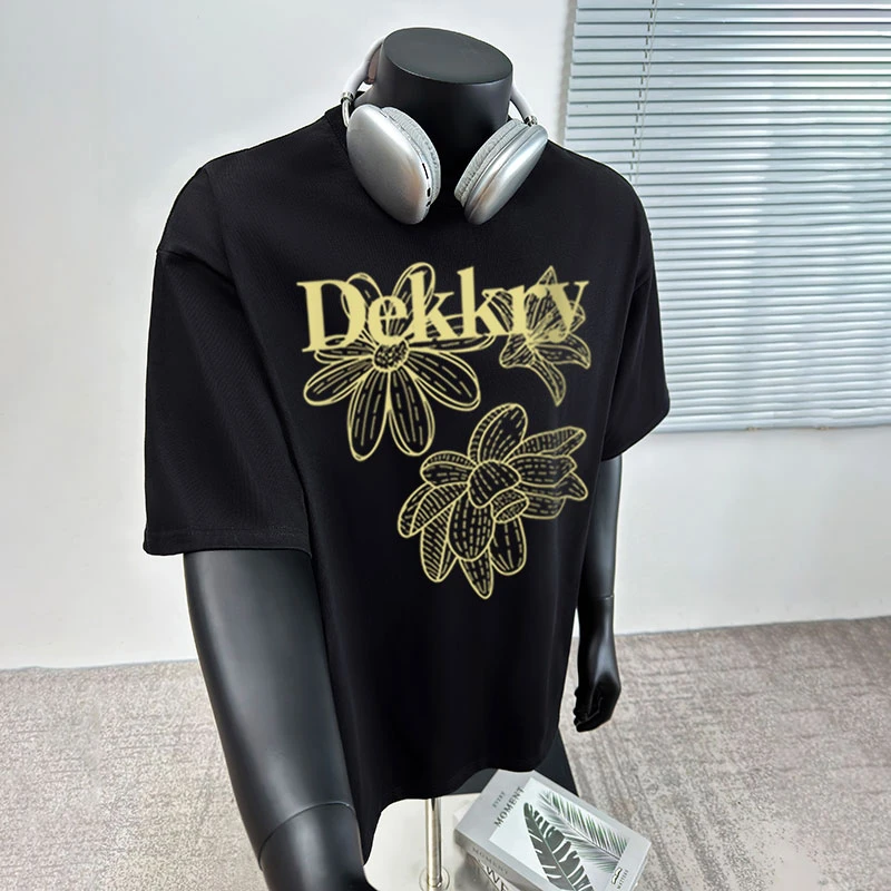 jtrt美式趣味高街潮牌印花圆领半袖上衣男款夏季纯棉重磅短袖t恤