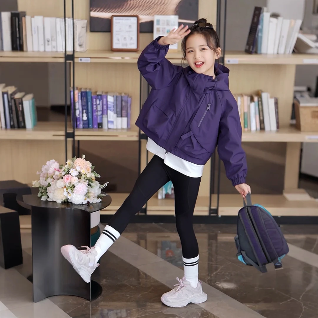 媛媛公主【紫藤情书】2025秋季新品女童洋气时尚上衣外套15308T155