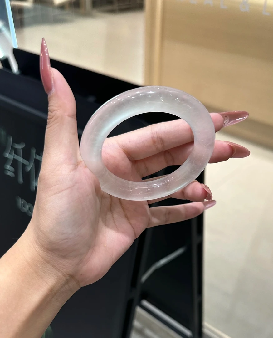 【玻冰白】高冰透亮冷白圆条