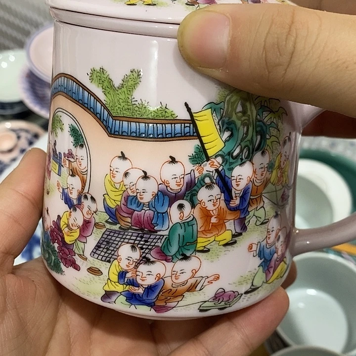 陶摆件景德镇陶瓷主人杯2344