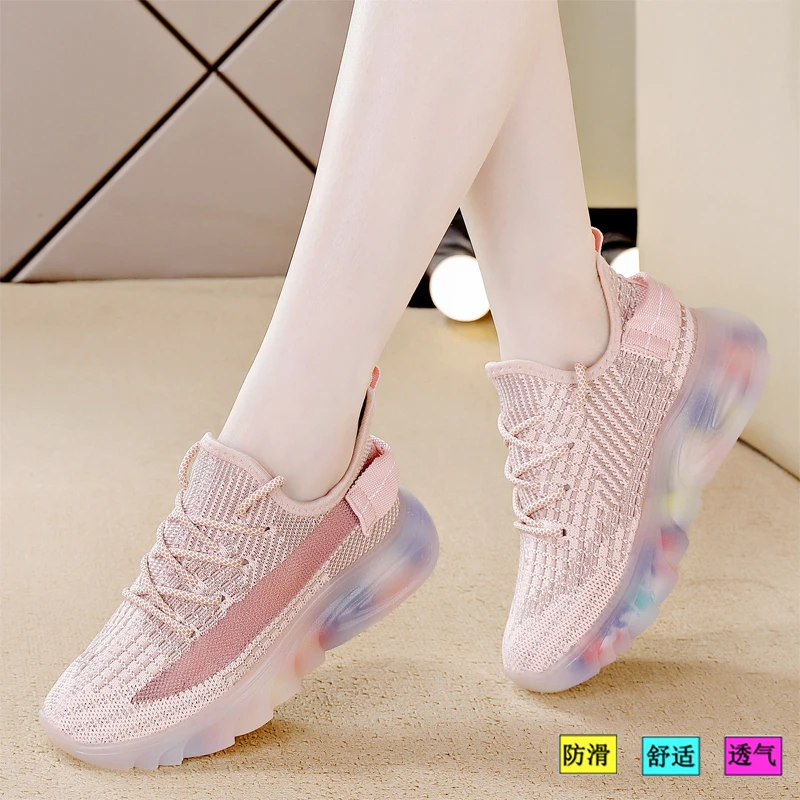 品牌正品女鞋网面运动鞋2025夏季新款百搭软底透气软底网鞋跑步鞋