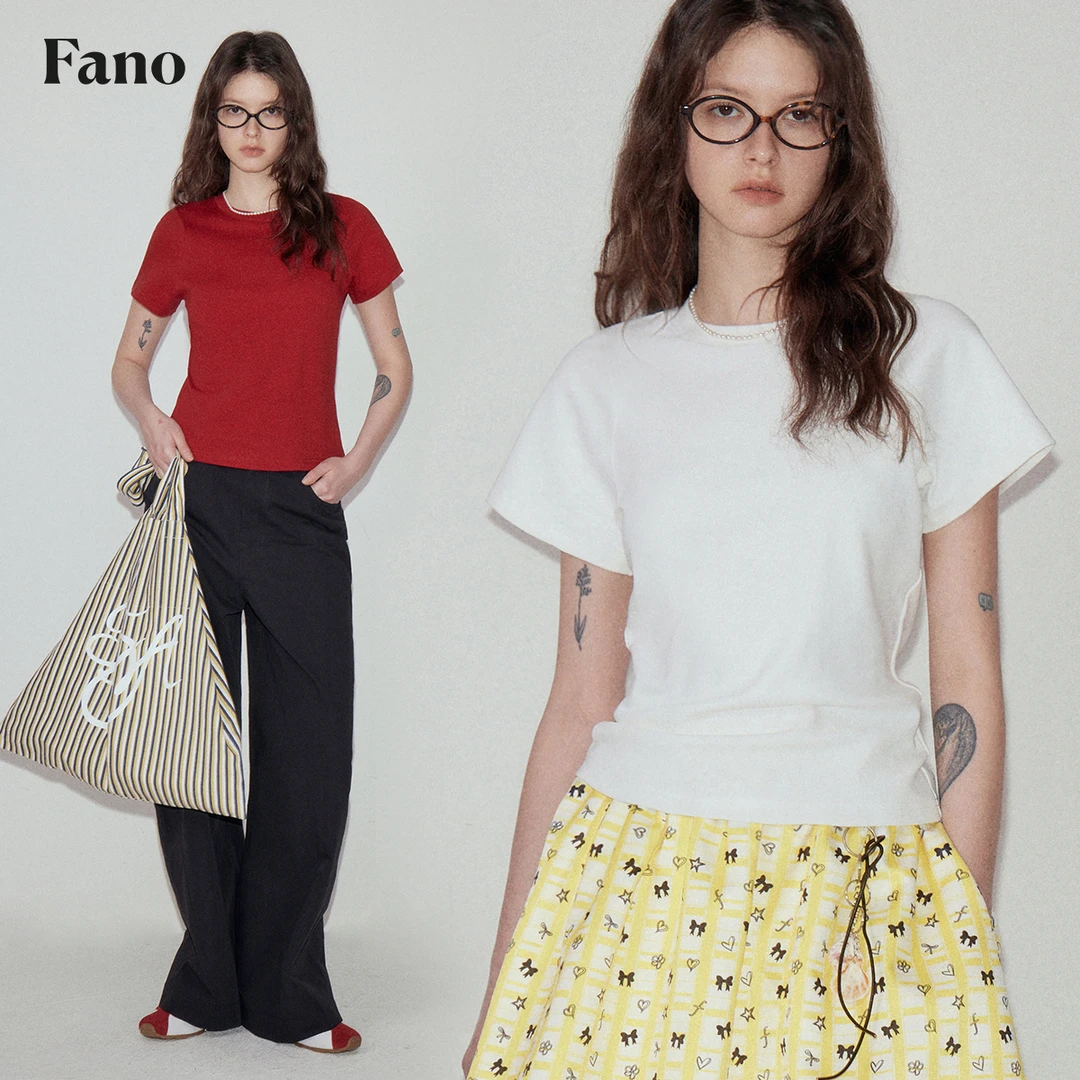 3.20 上新缤纷夏日“过肩袖设计”超正版型百搭小飞袖T恤FX25S104