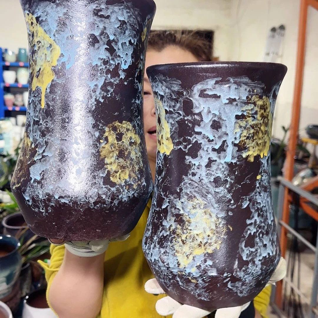 紫砂花盆高26口15