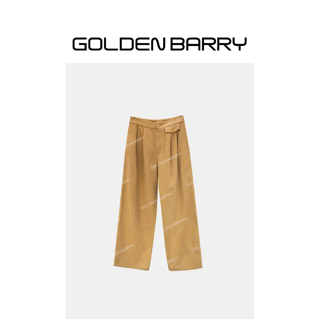GOLDENBARRY【3.8专享】521038复古通勤显瘦舒适哈伦长裤