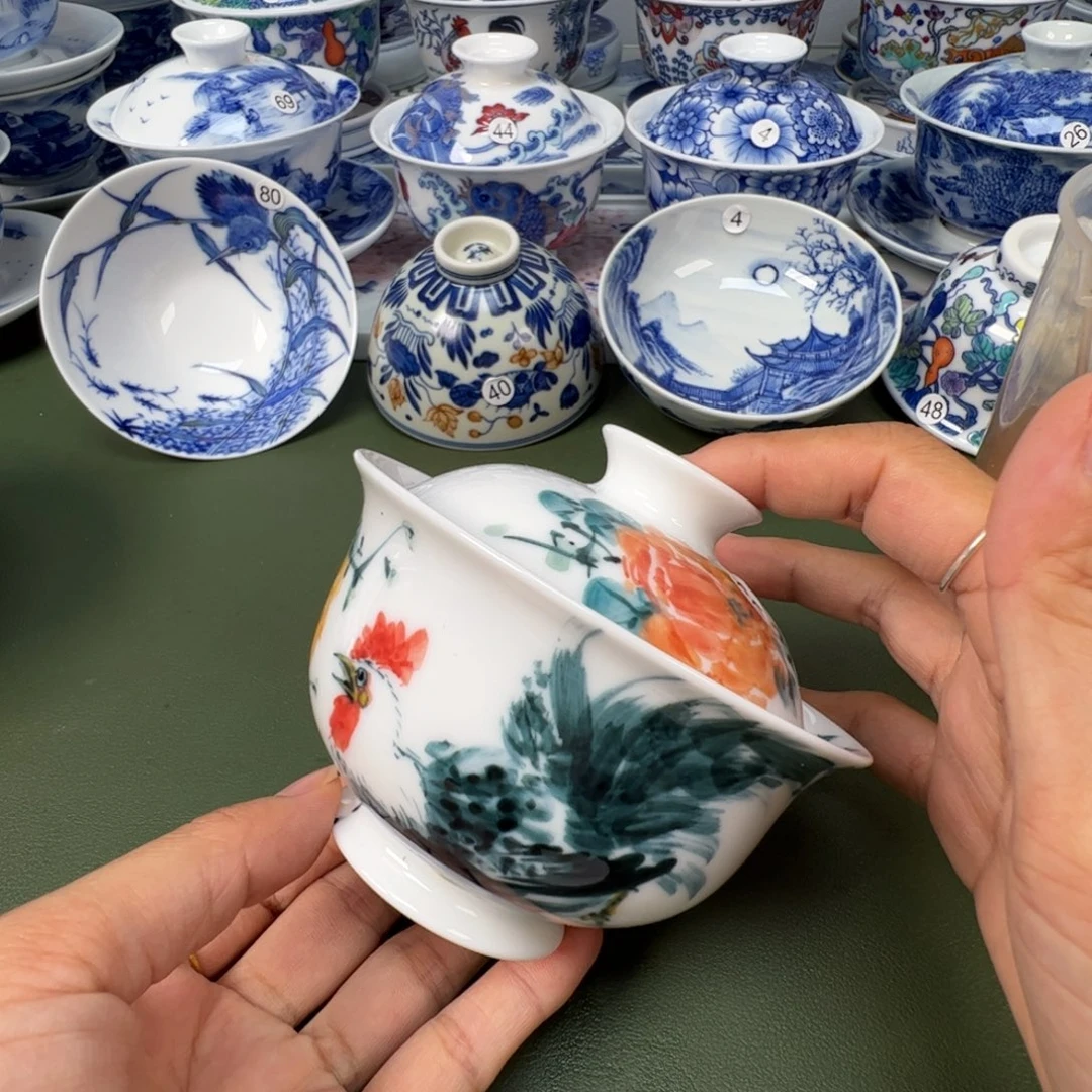 陶瓷景德镇纯手工纯手绘茶具木木65