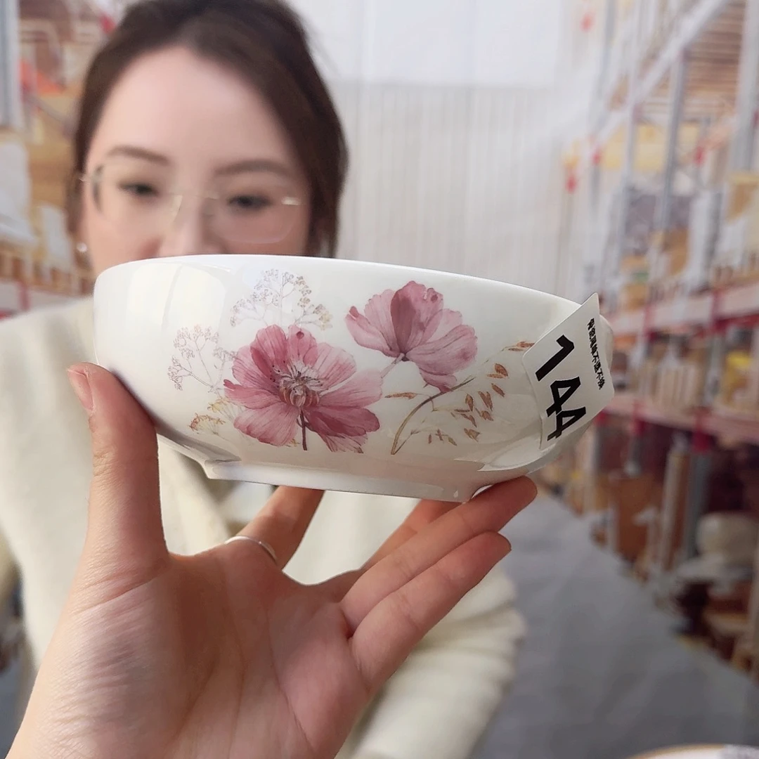 骨瓷瑕疵品不忒不还 17cm饭碗6只